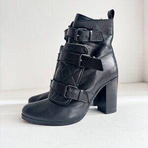 Black Leather Ankle Boots